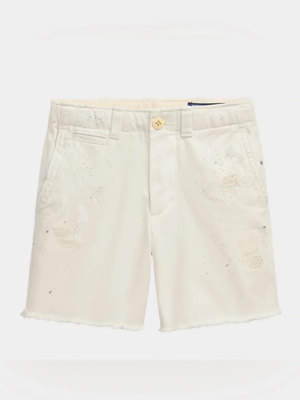 Polo Ralph Lauren Boy’s Chino Short Paint-splattered Cream Size 6